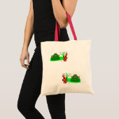 bolsa con dos caracoles verdes tote bag (Voorkant (product))