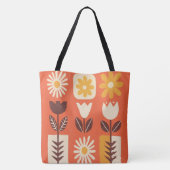 Bolsa de hombro, tela, diseño de flores  tote bag (Achterkant)