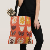 Bolsa de hombro, tela, diseño de flores  tote bag (Dichtbij)