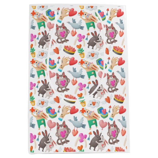 Bolsa de papel San Valentín Medium Cadeauzakje (Voorkant)