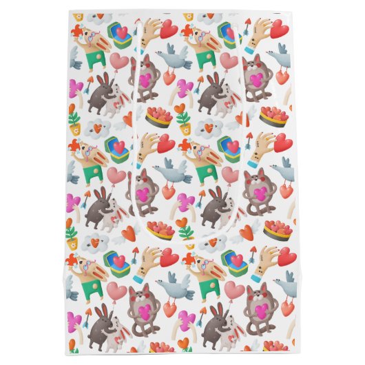 Bolsa de papel San Valentín Medium Cadeauzakje (Achterkant)