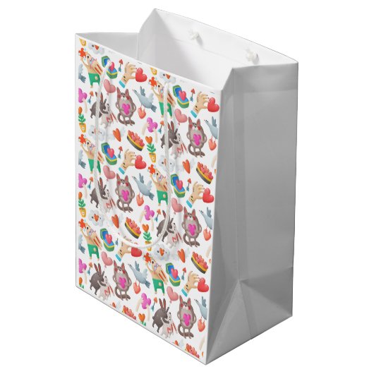 Bolsa de papel San Valentín Medium Cadeauzakje (Achterkant Gekanteld)