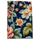 Bolsa de regalo con diseño de flores medium cadeauzakje (Voorkant)