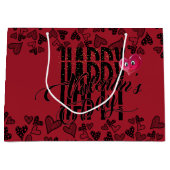 Bolsa de regalo con feliz san Valentin y corazón Groot Cadeauzakje (Voorkant)