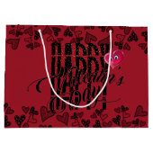 Bolsa de regalo con feliz san Valentin y corazón Groot Cadeauzakje (Achterkant)