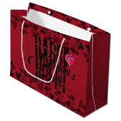 Bolsa de regalo con feliz san Valentin y corazón Groot Cadeauzakje (Voorkant Gekanteld)