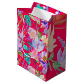Bolsa de regalo floral medium cadeauzakje (Voorkant Gekanteld)