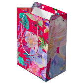 Bolsa de regalo floral medium cadeauzakje (Achterkant Gekanteld)