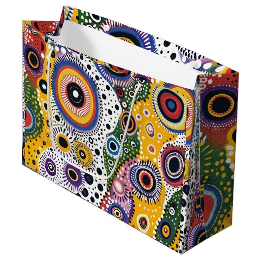 Bolsa de Regalo Grande con Estampado Psicodélico Groot Cadeauzakje (Voorkant Gekanteld)