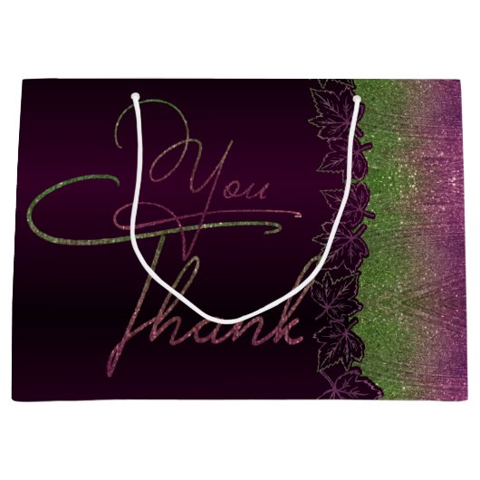 Bolsa de regalo lujosa con purpurina Y gracias Groot Cadeauzakje (Voorkant)