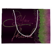 Bolsa de regalo lujosa con purpurina Y gracias Groot Cadeauzakje (Achterkant)