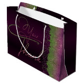 Bolsa de regalo lujosa con purpurina Y gracias Groot Cadeauzakje (Achterkant Gekanteld)