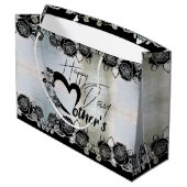 Bolsa de regalo plateada para día de madre groot cadeauzakje (Achterkant Gekanteld)