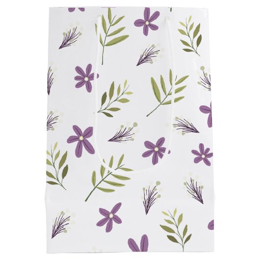 Bolsa de regalo Violetas y flores silvestres Medium Cadeauzakje (Achterkant)