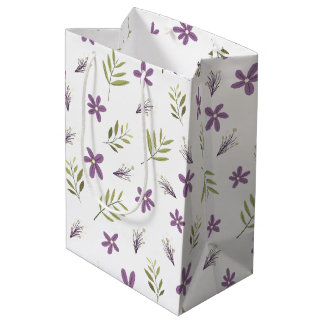 Bolsa de regalo Violetas y flores silvestres Medium Cadeauzakje