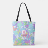Bolsa de tela con estampado de mariposa tote bag (Achterkant)