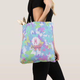Bolsa de tela con estampado de mariposa tote bag