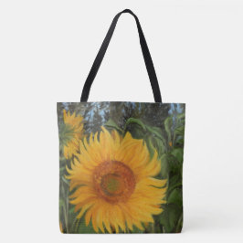 Bolsa de tela con girasol enorme tote bag