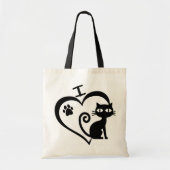 Bolsa de tela I Love Cats Tote Bag (Voorkant)