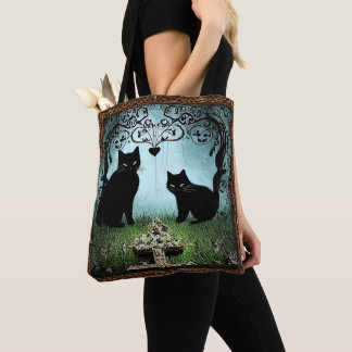 "Bolsa Elegante Black Cat: La Armonía Tote Bag