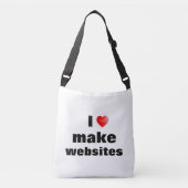 Bolsa I love make websites Crossbody Tas (Voorkant)