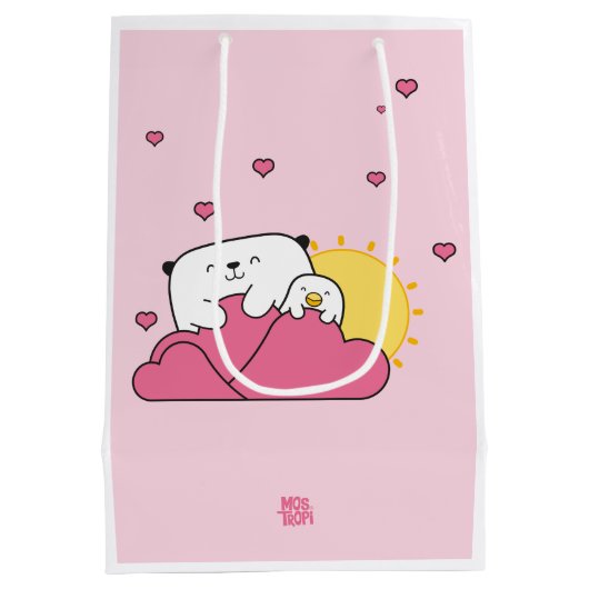 Bolsa para regalo Mostropi│Opi y Kipi Valentín Medium Cadeauzakje (Achterkant)