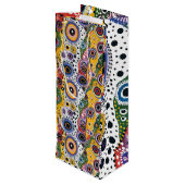 Bolsa para Vino con Estampado Psicodélico Colorido Wijn Cadeautas (Achterkant Gekanteld)