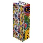 Bolsa para Vino con Estampado Psicodélico Colorido Wijn Cadeautas (Voorkant Gekanteld)
