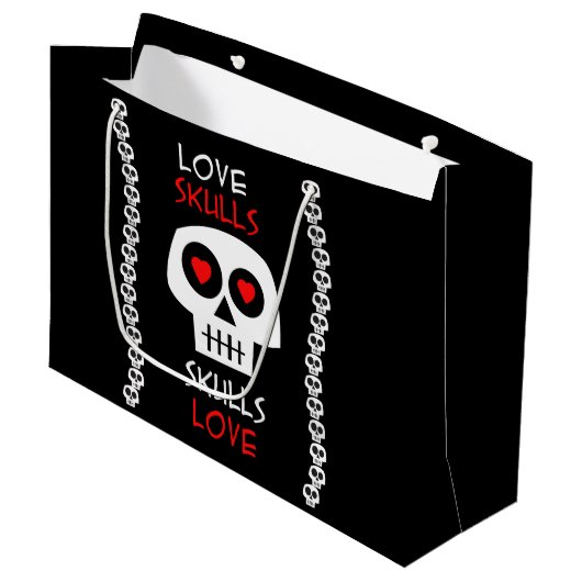 Bolsa Presente GR Skulls Large Cadeautasje (Voorkant Gekanteld)