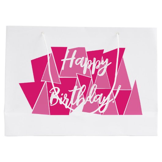 Bolsa regalo cumpleaños rosa groot cadeauzakje (Achterkant)