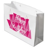 Bolsa regalo cumpleaños rosa groot cadeauzakje (Achterkant Gekanteld)
