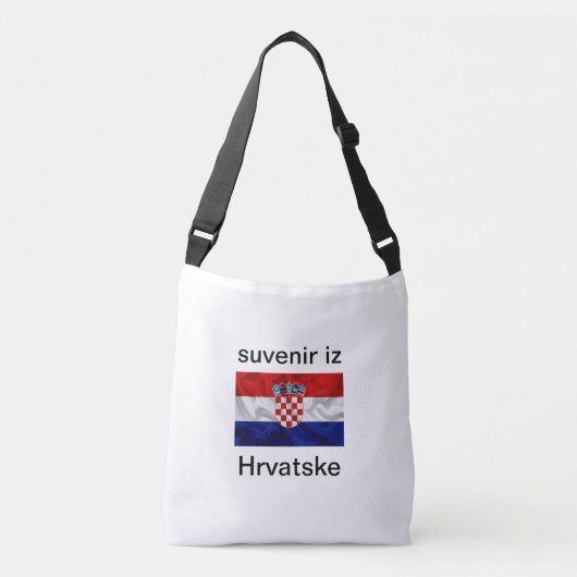 Bolsa suvenir iz Hrvatske Crossbody Tas (Voorkant)