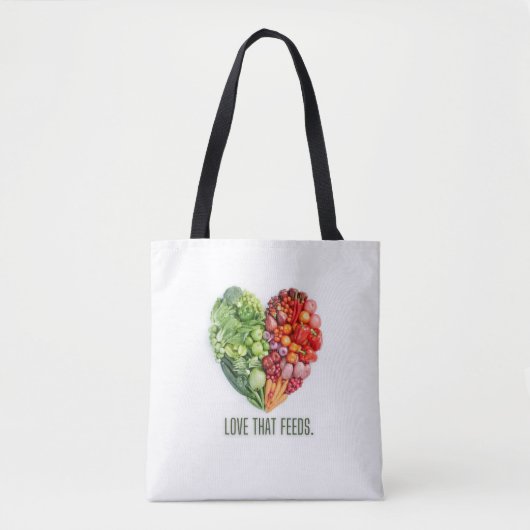 Bolsa Tote Grande Bag with image of vegetables 1. (Voorkant)