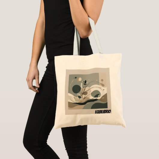 Bolsa Tote Minimal Equilibrio Abstracto Tote Bag (Voorkant (product))
