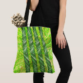 Bolsa verde amarelado com riscos e traços "bambu" tote bag (Dichtbij)