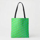 Bolsa verde azulado, "tom em relevant" e linhas tote bag (Voorkant)