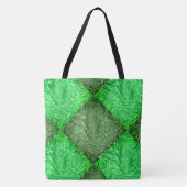 Bolsa verde falsa grama ou folhas de coqueiro tote bag (Voorkant)