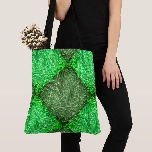 Bolsa verde falsa grama ou folhas de coqueiro tote bag (Dichtbij)