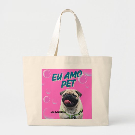 BOLSA VIA PANTANAL PET ROSA GROTE TOTE BAG (Voorkant)