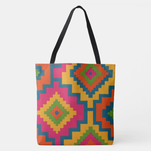 BOLSAS CORES GEOMÉTRICO TOTE BAG (Voorkant)