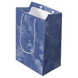 Bolsas de Regalo Azul Marmolado Medium Cadeauzakje