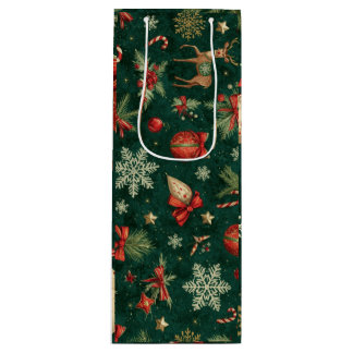 Bolsas de regalos con diseño de navidad wijn cadeautas