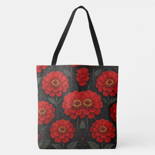 bolsas Flores de Zínnia em artes Tote Bag (Voorkant)
