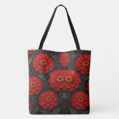 bolsas Flores de Zínnia em artes Tote Bag (Achterkant)