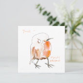 Bolshy Red Breast Robin Feestdagenkaart (Staand voorkant)