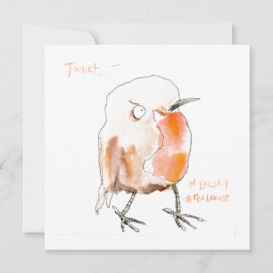 Bolshy Red Breast Robin Feestdagenkaart