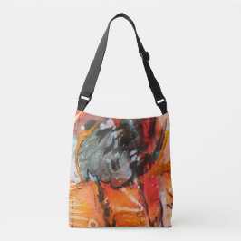 bolso con pintura abstracta pintada a mano crossbody tas