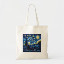 Bolso de tela de La noche estrellada de Van Gogh