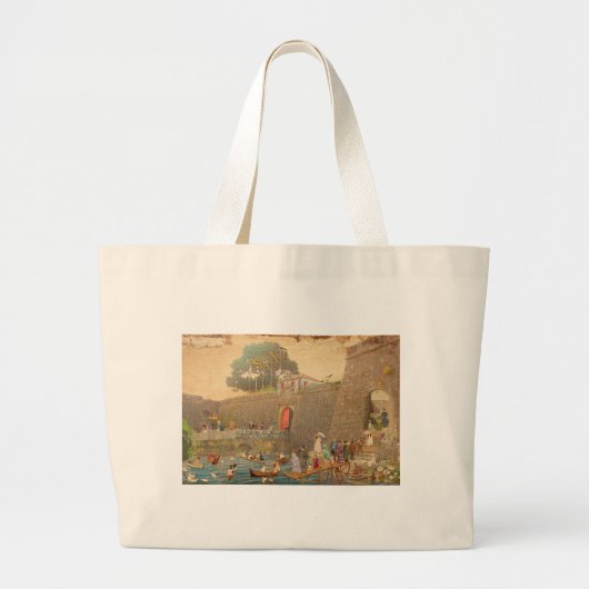 Bolso De Tela Gigante Castelo de São Thiago Grote Tote Bag (Voorkant)