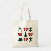 Bolso de tela navideño coquette tote bag (Achterkant)